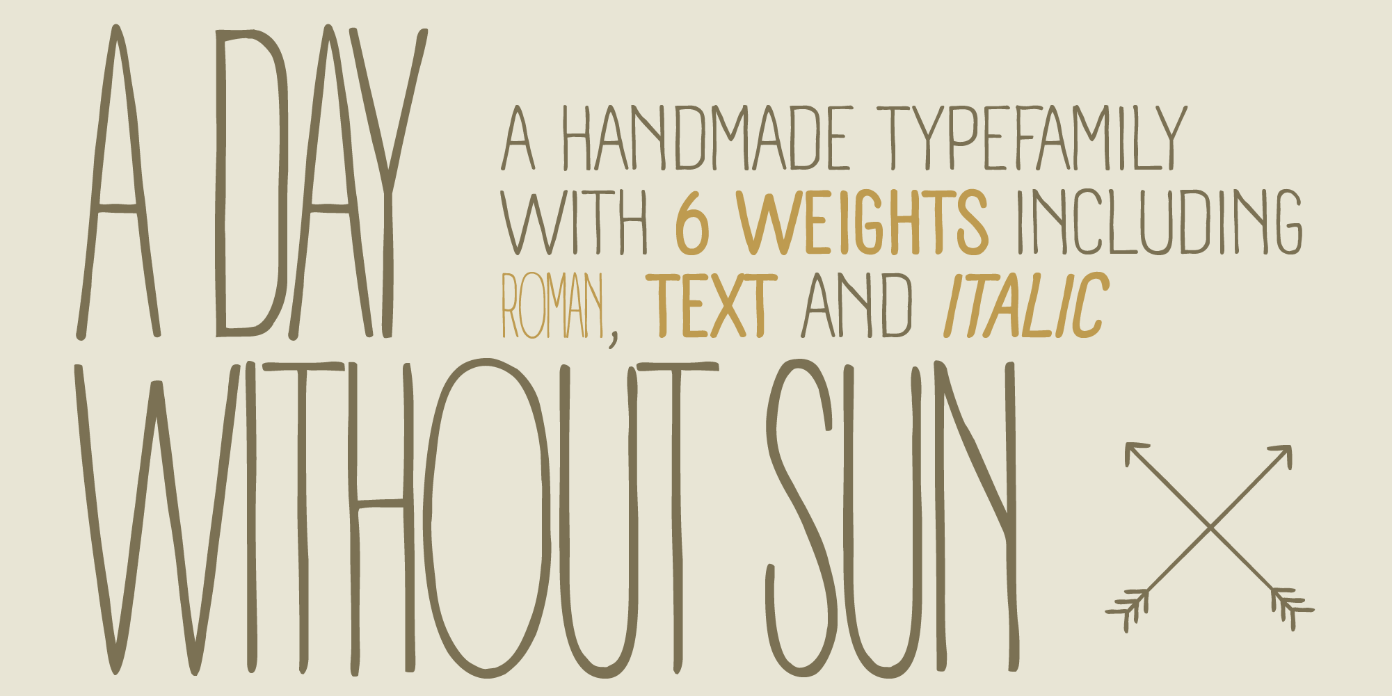 A Day Without Sun Typeface By Zetafonts