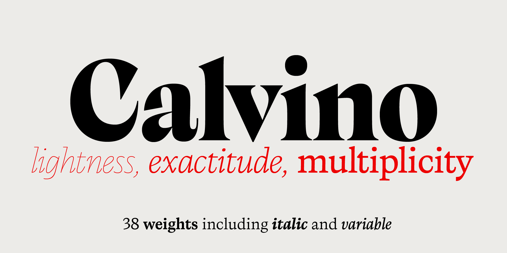 Calvino Typeface By Zetafonts
