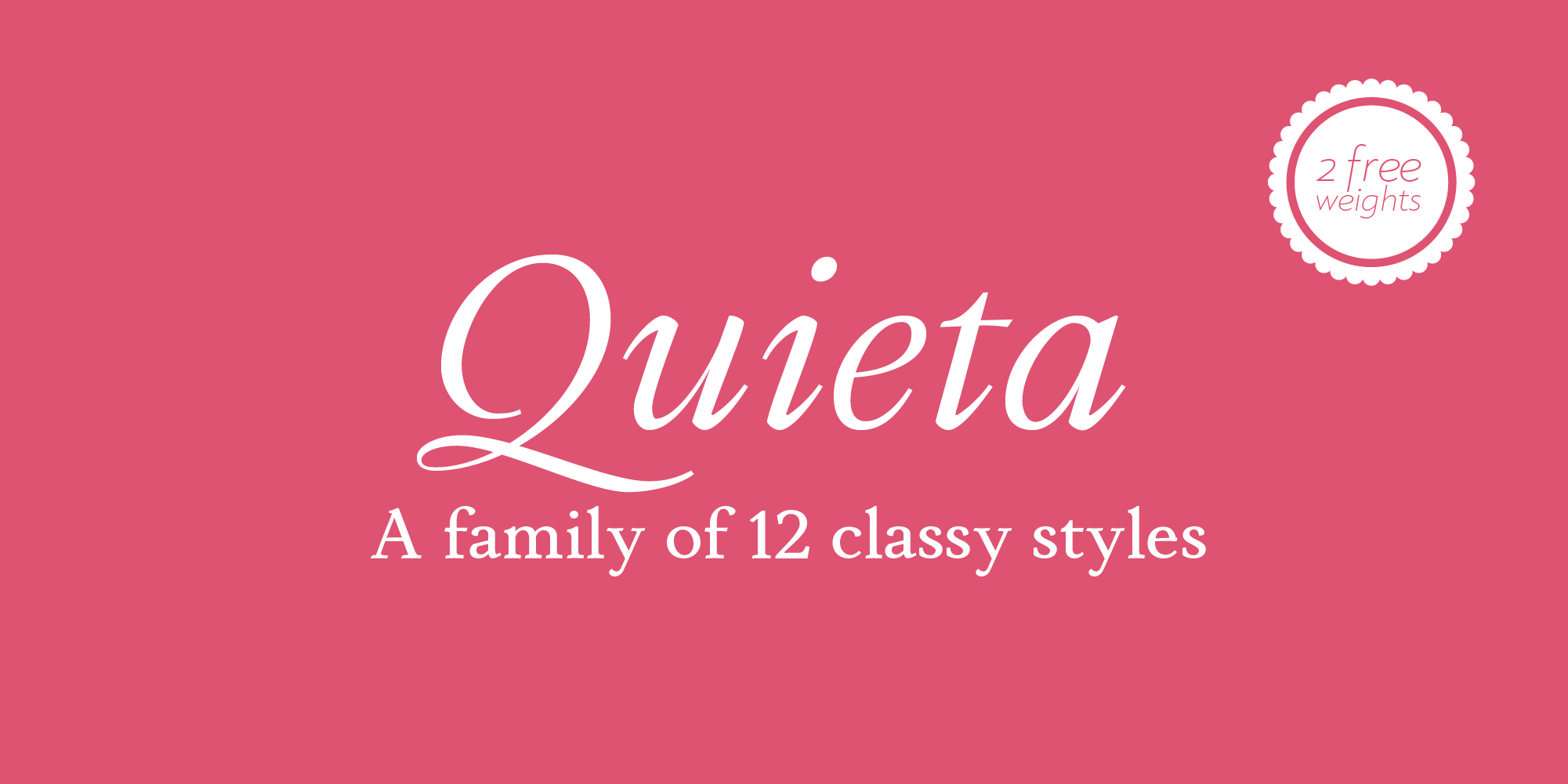 Quieta Typeface By Zetafonts