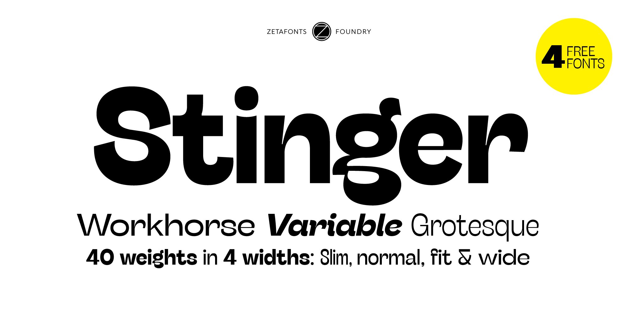 Stinger Typeface By Zetafonts